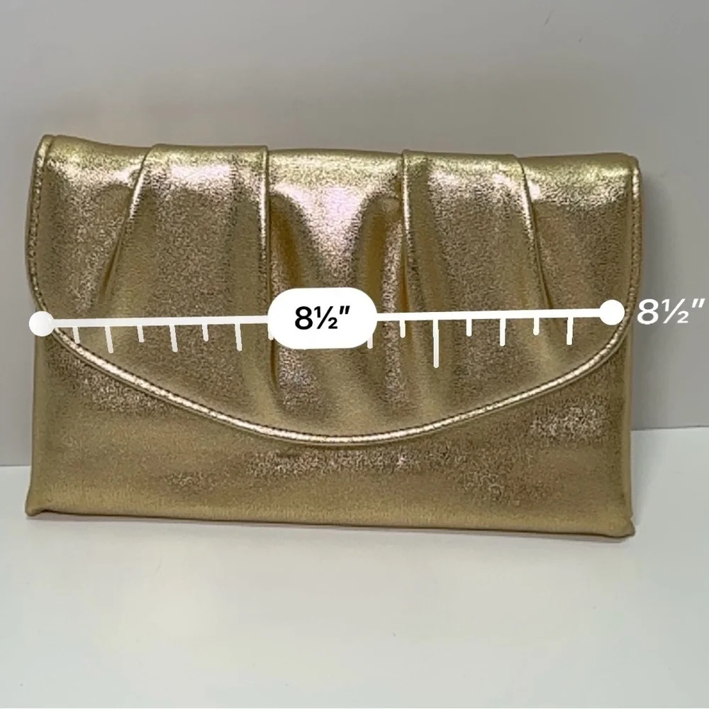 Vintage 1978 Avon Polished Gold Metallic clutch - Picture 3 of 7